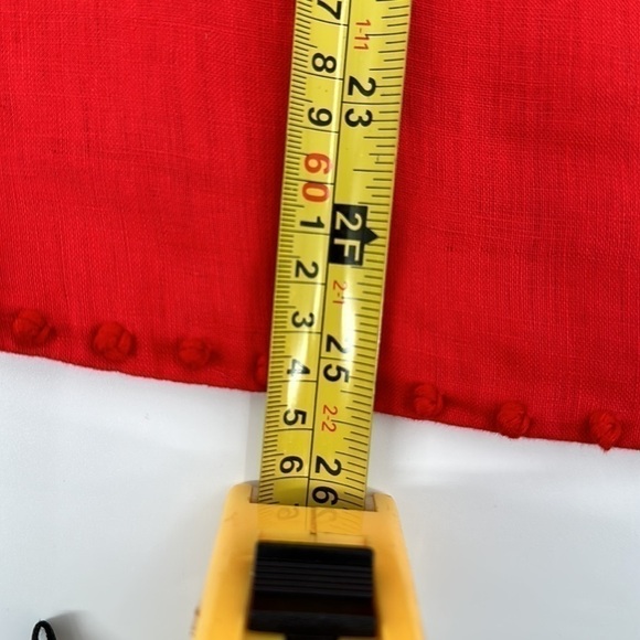 J. Crew Red Embroidered Linen Top Size 6 - Picture 10 of 13